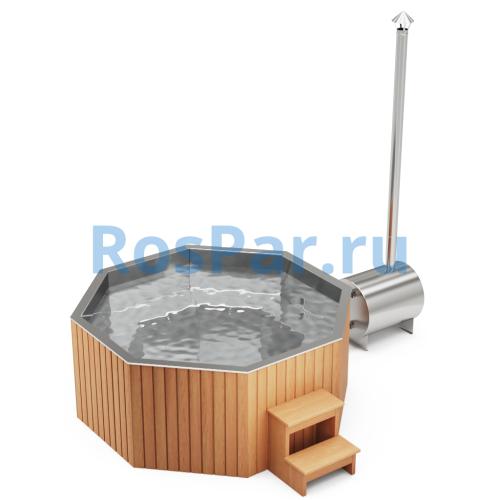 Фурако «PREMIUM Октагон» из нержавеющей стали с внешней печью 2350 мм