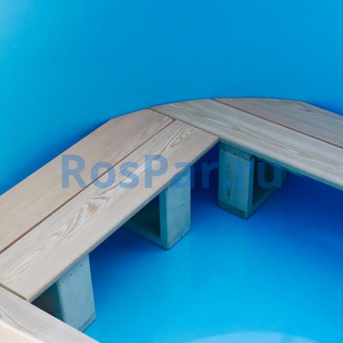 Круглая купель «ORIGINAL» с пластиковой вставкой диаметр 1450 мм высота 900 мм