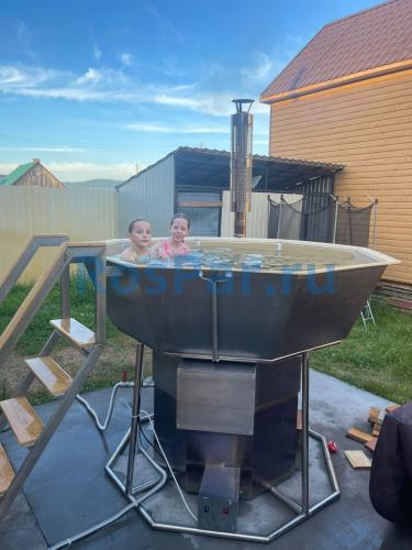 Банный чан «PREMIUM NEO STEEL» на подставке с печью 2150 мм