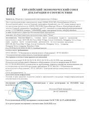 Декларация соответствия EAC на парогенератор «Steam» Декларация соответствия EAC на парогенератор «Steam»