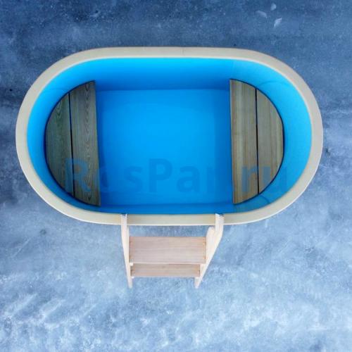 Овальная купель «ORIGINAL» с пластиковой вставкой длина 1400 мм ширина 780 мм высота 900 мм