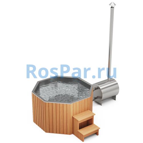 Фурако «PREMIUM Октагон» из нержавеющей стали с внешней печью 2150 мм