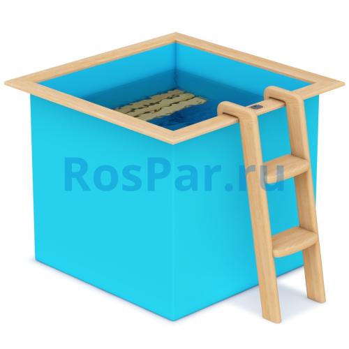 Квадратная купель «COMFORT» из полипропилена длина 1300 мм ширина 1300 мм высота 1000 мм