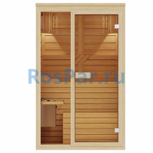 Комбинированная сауна двухместная «COMFORT» с электрической печью и парогенератором