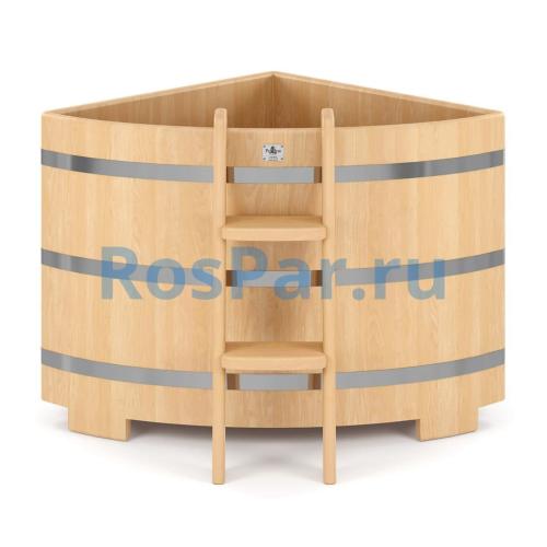 Угловая купель «PREMIUM» из кедра длина 1500 мм ширина 1500 мм высота 1150 мм