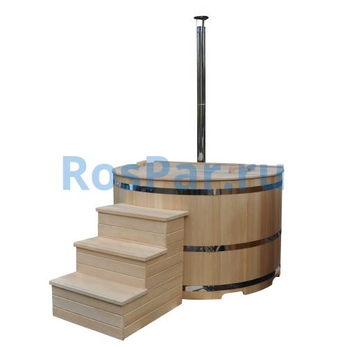 Фурако круглая «PREMIUM» из кедра со встроенной печью 2000 мм