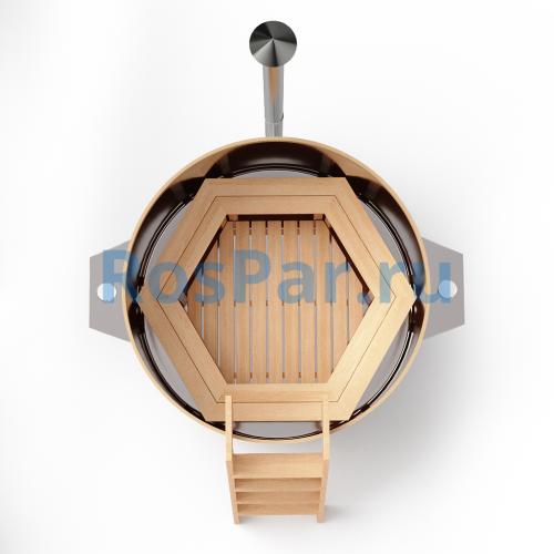 Банный чан КРУГЛЫЙ «Сибирский знахарь» диаметр 1650 мм высота 1250 мм, глубина чаши 850 мм