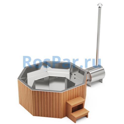 Фурако «PREMIUM Октагон» из нержавеющей стали с внешней печью 2350 мм