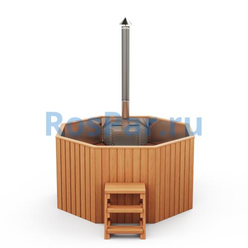 Фурако «COMFORT Октагон» из нержавеющей стали с интегрированной печью 1700 мм